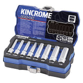 KINCROME LOK-ON Socket Set 8 Piece 1/4" Drive - Imperial | K27051
