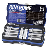 KINCROME LOK-ON Socket Set 9 Piece 1/2" Drive - Imperial | K27059