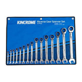 Kincrome Reversible Gear Spanner Set 15 Piece - Imperial | K3016