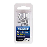 Kincrome Rivet Nut Insert M4 (Aluminium) - 20 Pack | K4904