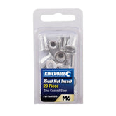 Kincrome Rivet Nut Insert M6 (Zinc Coated Steel) - 20 Pack | K4956