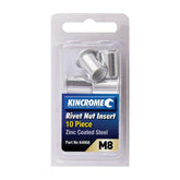 Kincrome Rivet Nut Insert M8 (Zinc Coated Steel) - 10 Pack | K4958