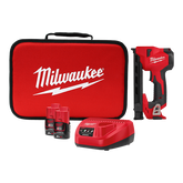Milwaukee - M12 Cable Stapler Kit (2 x 3.0Ah, Charger & Bag) | M12BCST302B