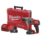 Milwaukee - M12 FUEL 16mm SDS Plus Rotary Hammer Kit (2 x 4.0Ah, Case) | M12CH-402C