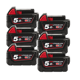 Milwaukee - M18 REDLITHIUM-ION 5.0Ah Battery 6 Pack | M18B56