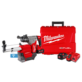 Milwaukee - M18 FUEL 28mm SDS Plus Rotary Hammer with Dust Extractor Kit (2 x 8.0Ah, HAMMERVAC 28mm, Case) | M18FHPDEX802C