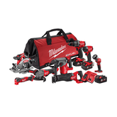 Milwaukee - M18 FUEL™ 8 Piece Power Pack 8A3 (M18FPD3, M18FID3, M18FAG125XPD, M18FH, M18CCS55, M18CSX2, M18TLED, M18FMT) | M18FPP8A3503B