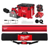Milwaukee - M18 FUEL 165mm Track Saw Kit (2 x 6.0Ah - Guide Rail - Clamps - Joiners - Bag - XL Packout Tool Box) | M18FPS55-602P