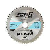 Austsaw RaiderX Sheet Metal Blade 150mm x 20 x 52T Cermet.
