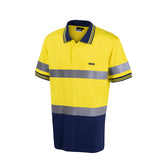 Mack - Polo Cotton SS Stretch Tape Yellow/Navy Size 4XL | MK9186486YNR4XL
