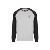 Mack - Raglan Long sleeve Crew Neck T-shirt Silverl/Black Size 5XL | MKLSCT002SJR5XL
