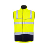 Mack - Xenon 2Tone Hi Vis Taped Recyled Softshell Jacket Yellow/Navy Size 2XL | MKXEJ0002YNR2XL