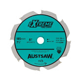 Austsaw - 185Mm ( 7 1/4In) Polycrystalline Diamond Blade - 20/16Mm Bore - 4Pcd 4Tct Teeth