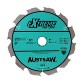 Austsaw - 205Mm ( 8In) Polycrystalline Diamond Blade - 25Mm Bore - 6Pcd 6Tct Teeth