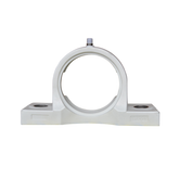 Finer Power Transmissions - Bearing NBR White Thermoplastic Pillow Block Housing w/ End Cap | PL-P204/ECO
