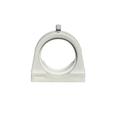 Finer Power Transmissions - Bearing NBR White Th.Plastic Tap Base Pillow Block Housing w/ End Cap | PL-PA207/ECO