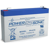 Powercell - Power Sonic SLA Battery 6V, 7AH | SLA670P