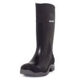 Mack - Pump Gumboot Safety PVC Unisex Black/Grey UK 10 Pair | MK000PUMPB3F100