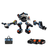 Senix - X2 18V 5 Piece Combo Kit P1 | S2K5B1-01-P1