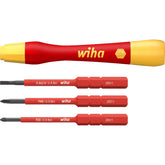 Wiha - 4 Piece Fine Screwdriver Set, Picofinish Slimvario With Slimbits, VDE 1000V Insulated | WH-43167