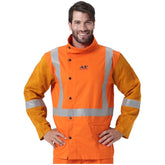 Weldtronic - TS. Welding Jacket Hi-VIS FR. Body Leather Sleeves XXL | SP.J4235