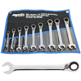 SP Tools - Spanner Set Roe Geardrive/Quad Drive Reversible Metric 9 Piece | SP10109