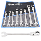 SP Tools - Spanner Set Roe Geardrive/Quad Drive Flex Head Jumbo Metric 8 Piece | SP10318
