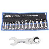 SP Tools - Spanner Set Roe Geardrive/Quad Drive Flex Head Stubby Metric 14 Piece | SP10334