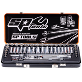 SP Tools - 3/8" Drive Socket Set 12 Point & 6 Point 50 Piece Metric/SAE | SP20201