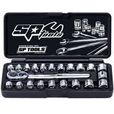 SP Tools - 3/8" Drive Socket Set 12 Point Low Profile 22 Piece Metric/SAE | SP20220