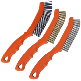 SP Tools - 230mm Workshop Brush Wire 3 Piece Set - 2 x 18 Row | SP30891