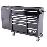 SP Tools - Roller Cabinet Custom Series with Side Cabinet 11 Drawer Black | SP40160