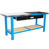 SP Tools - Heavy Duty Workshop Bench - 3 Drawer - Blue/Black | SP40400