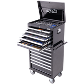 SP Tools - Toolkit 293 Piece Metric/SAE - Custom Series 14 Drawer Black Foamed | SP50125X