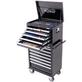 SP Tools - Toolkit 293 Piece Metric/SAE - Custom Series 14 Drawer Black | SP50125