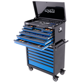SP Tools - Toolkit 417 Piece Metric/SAE - Sumo Series 14 Drawer Black/Blue Foamed | SP50176X