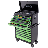 SP Tools - Toolkit 417 Piece Metric/SAE - Sumo Series 14 Drawer Black/Green | SP50177