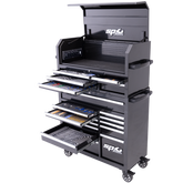SP Tools - Toolkit 334 Piece Metric/SAE - Sumo Series Power Hutch 18 Drawer Black Foamed | SP50553X