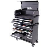 SP Tools - Toolkit 550 Piece Metric/SAE - Sumo Series Power Hutch 18 Drawer Black Foamed | SP50557X