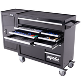SP Tools - Toolkit 238 Piece Metric/SAE - Custom Series Roller Cabinet with Side Cabinet 11 Drawer Black | SP50626