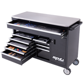 SP Tools - Toolkit 448 Piece Metric/SAE - Sumo Series Roller Cabinet with Side Cabinet 12 Drawer Black Foamed | SP50780X