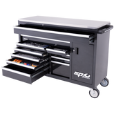 SP Tools - Toolkit 448 Piece Metric/SAE - Sumo Series Roller Cabinet with Side Cabinet 12 Drawer Black | SP50780