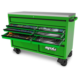 SP Tools - 59" Toolkit 465 Piece Metric/SAE - USA Sumo Series 13 Drawer Black/Green | SP50805G