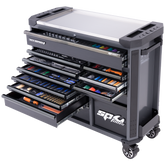 SP Tools - Toolkit 408 Piece Metric - Tech Series Roller Cabinet Master Technician 13 Drawer Diamond Black Foamed | SP52665DX