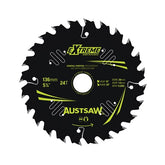Austsaw - Extreme: Wood with Nails Blade 165mm x 20Bore x 24 T Thin Kerf Bulk 20pcs | TBPP1652024B