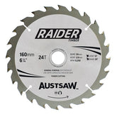 Austsaw - Raider Timber Blade 235mm x 25 Bore x 60 T Thin Kerf | TBR2352560