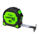 Sterling - 8m Ultimax Pro Tape Measure Easyread: Metric Steel Hook Non Magnetic | TMNXE8027