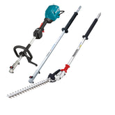 Makita Tools - 40V Max Brushless Multi-Function Powerhead - Tool Only (LE400MP) Extension Pole & (EN401MP) Hedge Trimmer Attachment | UX01GZ05