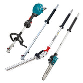 Makita Tools - 40V Max Brushless Multi-Function Powerhead - Tool Only (LE400MP) Extension Pole (EY403MP) Pole Saw Attachment & (EN401MP) Hedge Trimmer Attachment | UX01GZ07