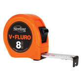 Sterling-8M X 25Mm V-Force Fluro Measuring Tape - Safety Orange